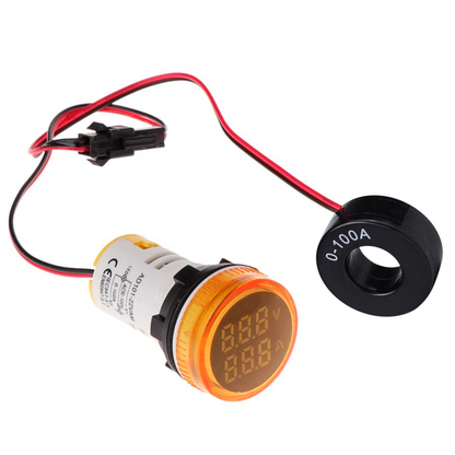 DB Panel Lights 23mm with Volt & Ampere display Round size