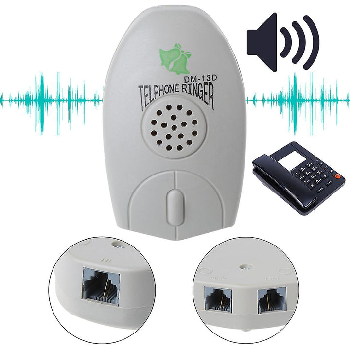 Electric Ringer Amplifier Landline Phone Bell Ringer Extra Loud Telephone Ring For The ...