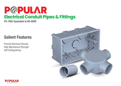 Popular PVC Electric Pipes (in Feet)