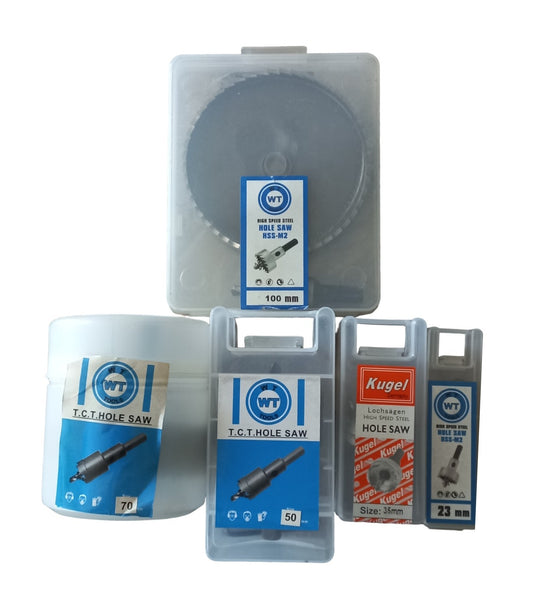 Hole Saw drill bit HSS Drill Bit Hole Saw Cutter for Metal Alloy Wood, High-Speed Steel Hole Saw Cutting Kit Drill Bits Opener Cutter Tool, for Cutting Holes on Wood, Plastic Sheet, Stainless Steel, Iron, Aluminum Plate, All Sizes Available 12-100mm