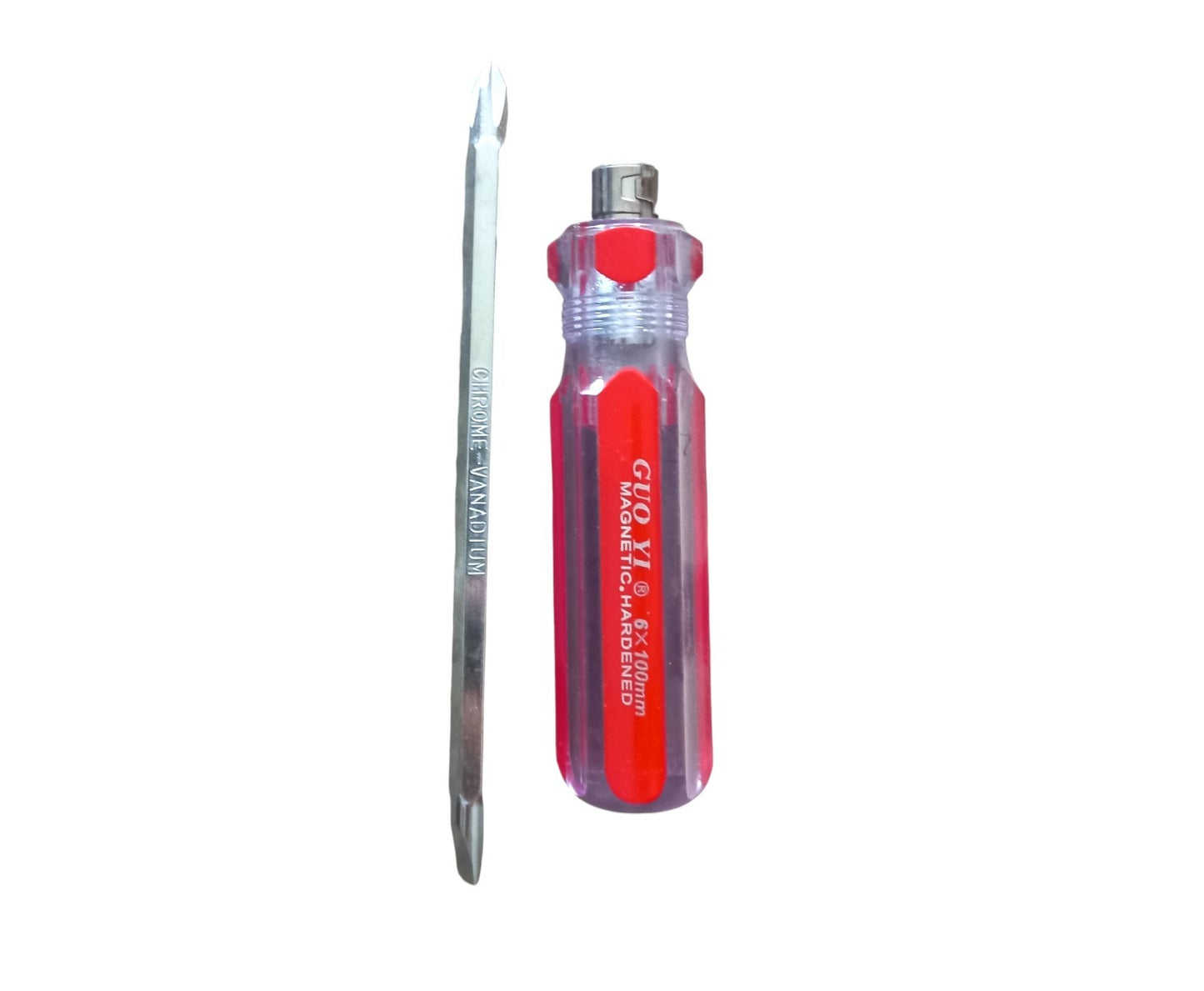 Screw Driver 2 in 1 Big & Small Red & Black Double Head Screwdriver (+ & -)