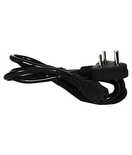 Gadget-Wagon 3 Pin Pure Computer Mains Cord for PC, Speakers, Printers and More Electronics (Black)