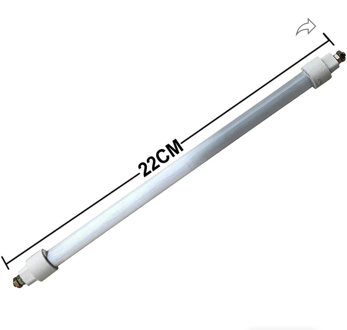 Room Heater Halogen Quartz Rod (400 watt) Halogen Heater Tube Quartz Material Glass Tube Length