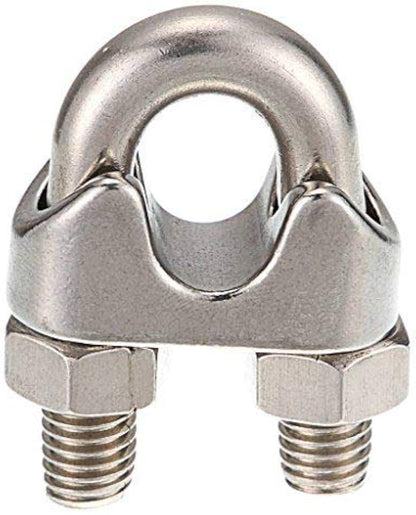 Silver Rod To Tape Clamps U Bolt Double Plate Type for wire rope