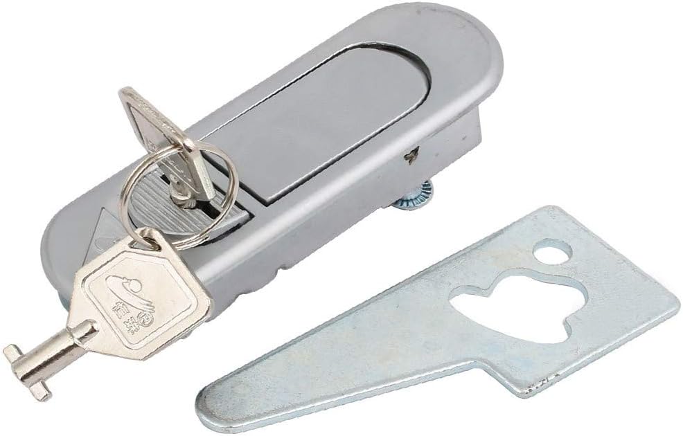 ew Lon0167 83mmx26mm Metal Featured Pop-Up Locking Electric Reliable Efficacy Cabinet Plane Cam Lock Silver Tone