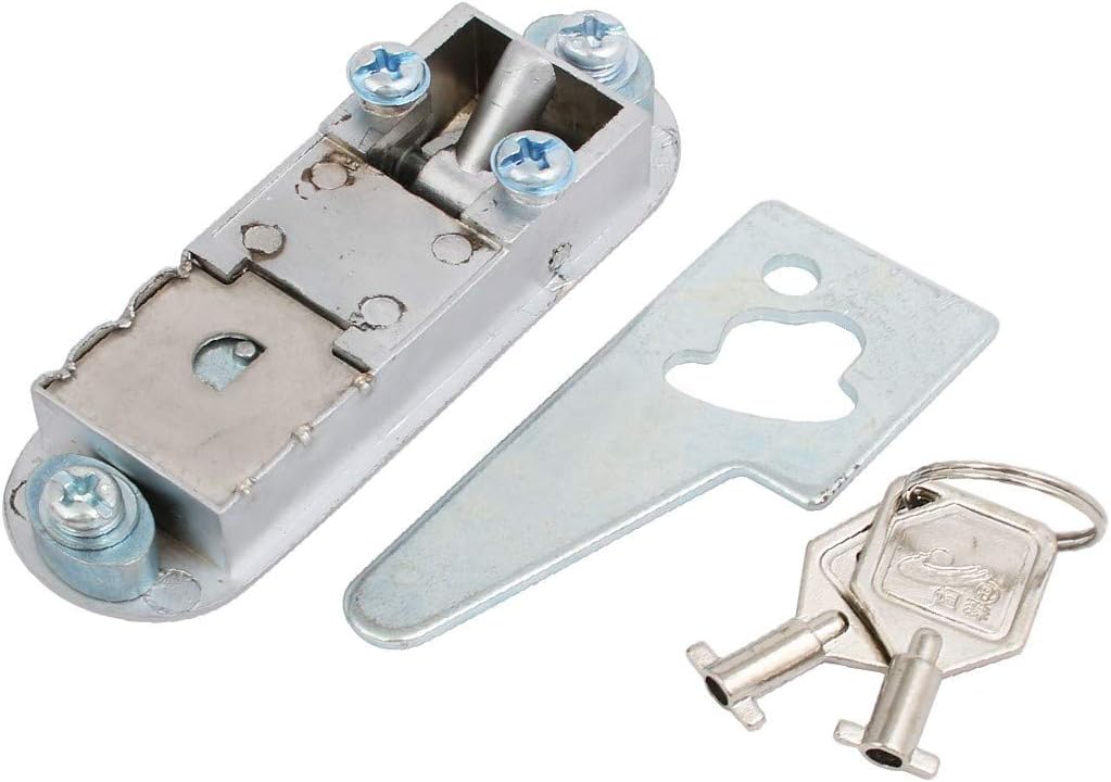 ew Lon0167 83mmx26mm Metal Featured Pop-Up Locking Electric Reliable Efficacy Cabinet Plane Cam Lock Silver Tone