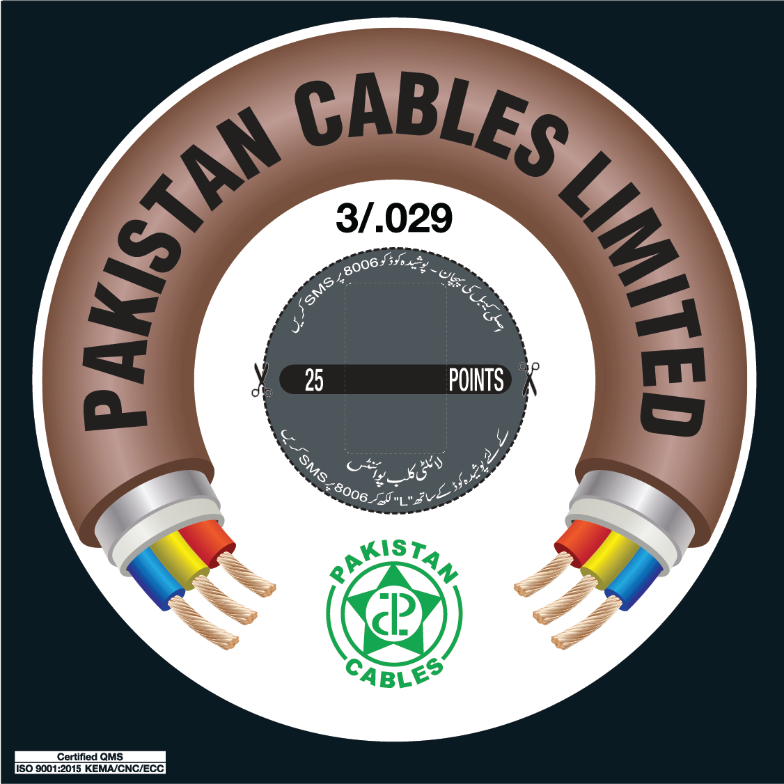 Pakistan Cable 3/.029 250/440 V