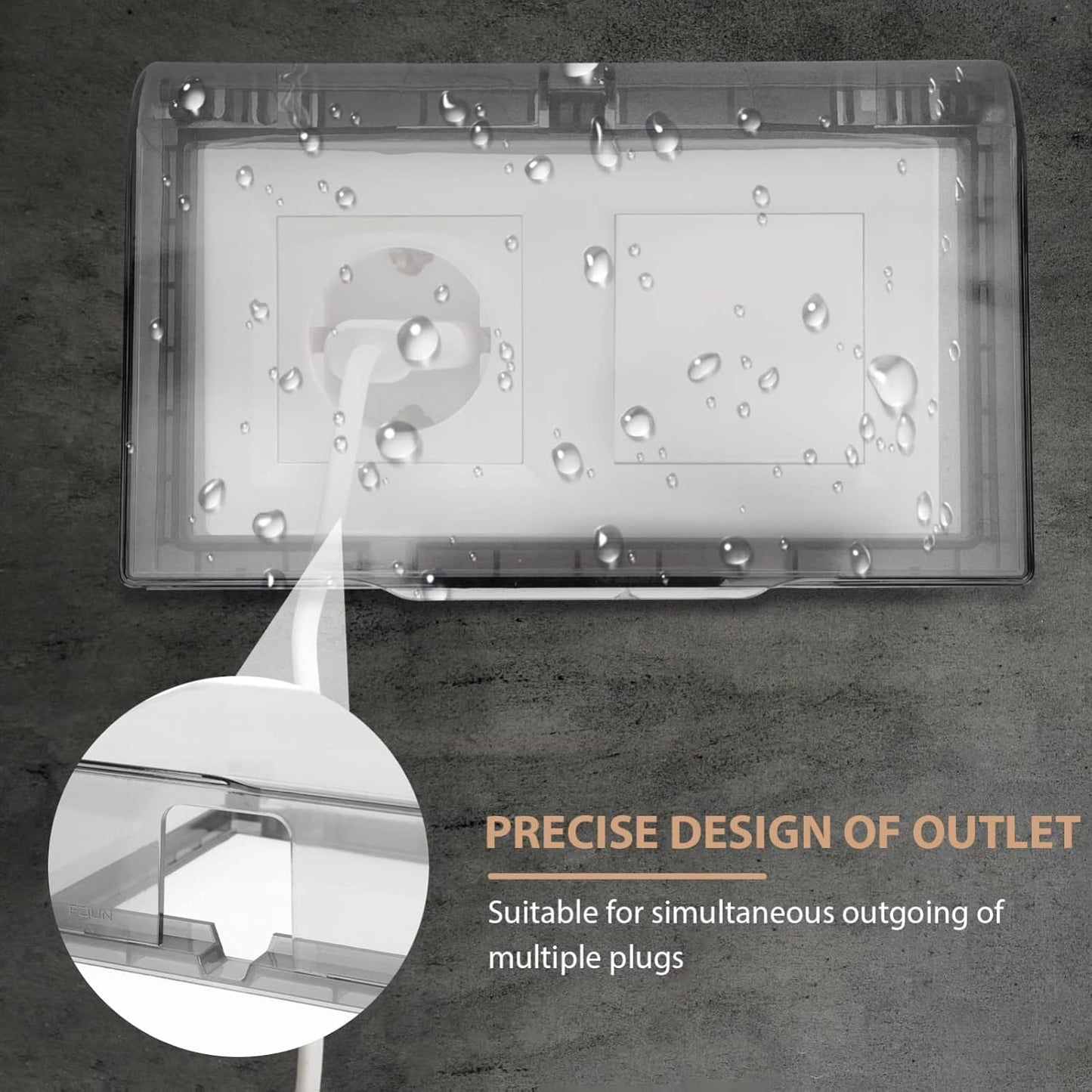 WaterProof Cover for Double size Switchboards High Quality (Transparent) Big Size