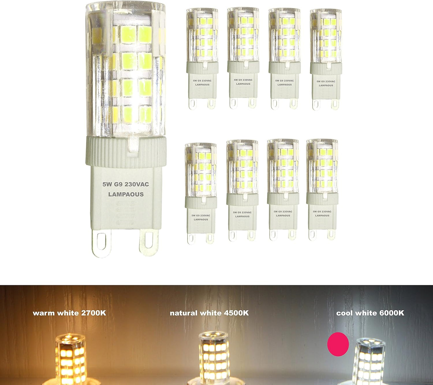 Ceramic LED Bulb Lamp Light G4 G9 AC 220V 3W 5W 7W 9W 11W High Brightness Spotlight