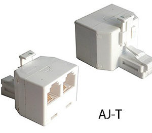 2 Way Duplex Modular all Female Jacks For RJ11 / RJ12 / RJ45 for telephone