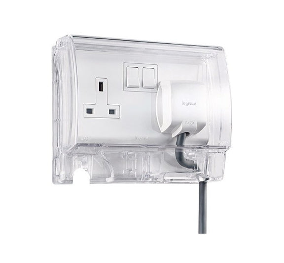 Clopal IP55 Weatherproof Socket Protection Cover Transparent with Lock ...