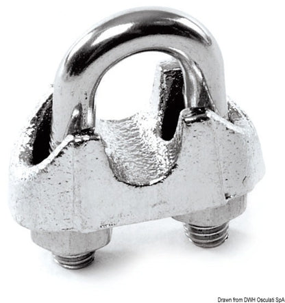 Silver Rod To Tape Clamps U Bolt Double Plate Type for wire rope