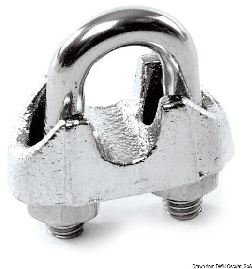 Silver Rod To Tape Clamps U Bolt Double Plate Type for wire rope