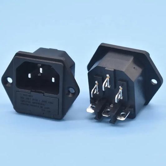 UPS - Computer Socket for power lead electric switch and socket 3 pin fused non fused IEC 320 Connectors AC power socket inlets outlets receptacles with cover