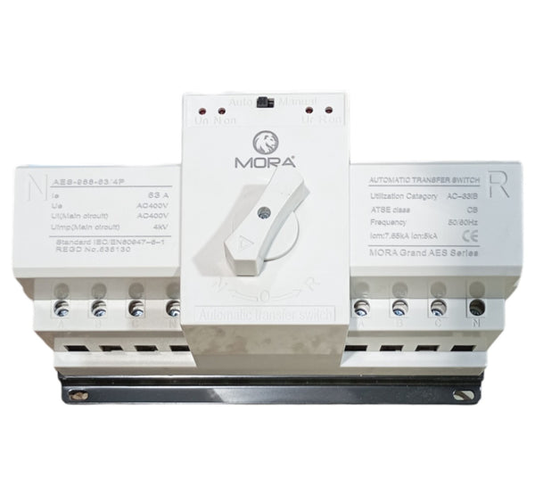 Auto/Manual Changeover (ATS) Mora 63A 4 Pole for 3 Phase