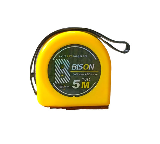 Bison Measuring Tape 5 Meter (16ft) abs Case