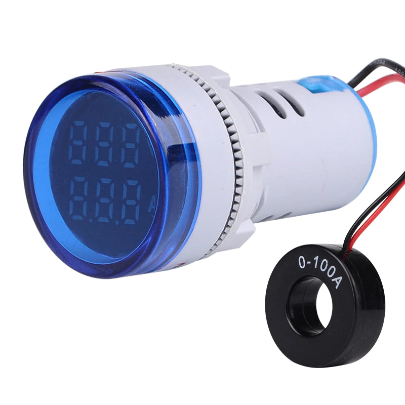 DB Panel Lights 23mm with Volt & Ampere display Round size
