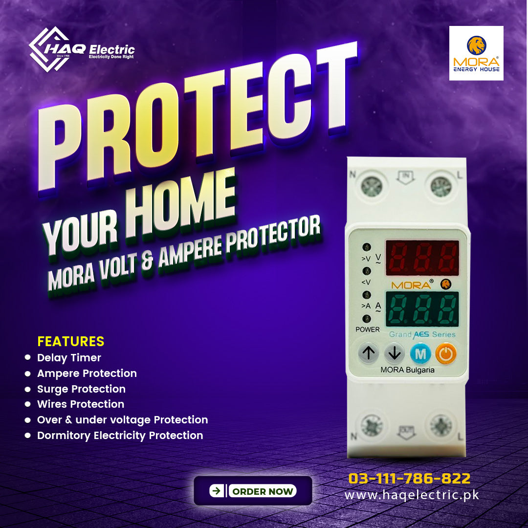 Mora VA Protector by MORA Bulgaria with time delay function 63A (Volt+Ampere)