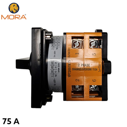 MORA Rotary Changeover 75A - 2 pole For Wapda, Solar, Generator