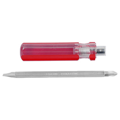 Screw Driver 2 in 1 Big & Small Red & Black Double Head Screwdriver (+ & -)