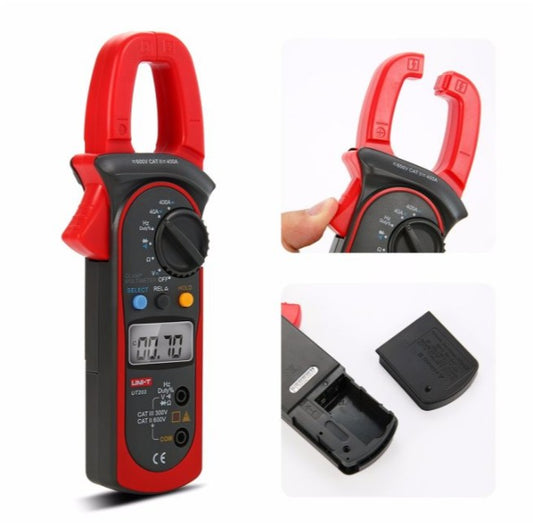 UNI-T (UT-203) Digital Clamp Multimeter DC/AC Voltage & Current,, resistance, frequency, duty cycle, continuity Tester