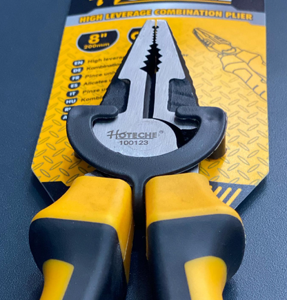 DingQi High Quality Wire Cutting Plier Multi-function 8 Inch Combination Pliers With PVC Handle