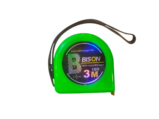 Bison Measuring Tape 3 Meter (10ft) abs Case 13mm