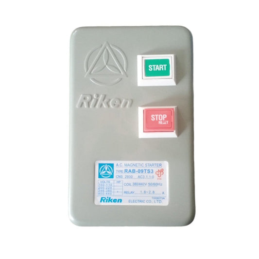 Riken AC Magnetic Motor Starter RAB-09T S3 Magnetic Starter 1HP (1.8A-2.8A)