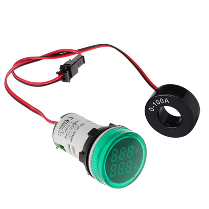 DB Panel Lights 23mm with Volt & Ampere display Round size