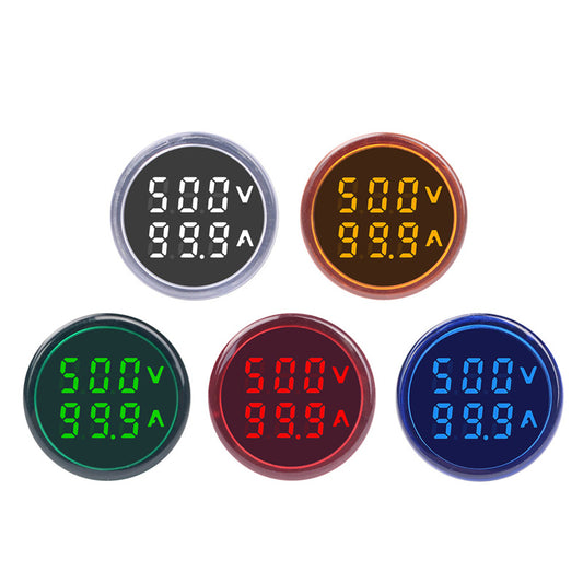 DB Panel Lights 23mm with Volt & Ampere display Round size