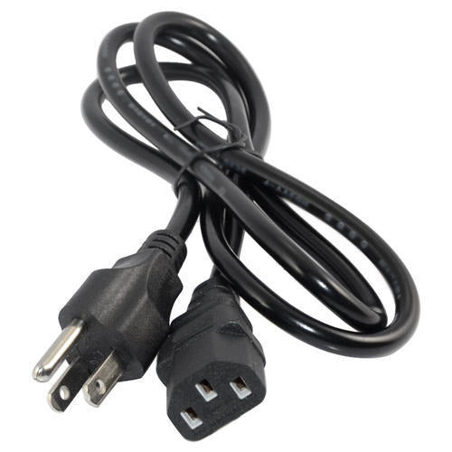 Gadget-Wagon 3 Pin Pure Computer Mains Cord for PC, Speakers, Printers and More Electronics (Black)