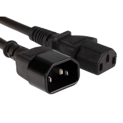 Gadget-Wagon 3 Pin Pure Computer Mains Cord for PC, Speakers, Printers and More Electronics (Black)