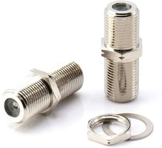 2 Pcs Coaxial Cable Jointer TV Cable Joint Connector Extension with RG6 Connecters High Quality