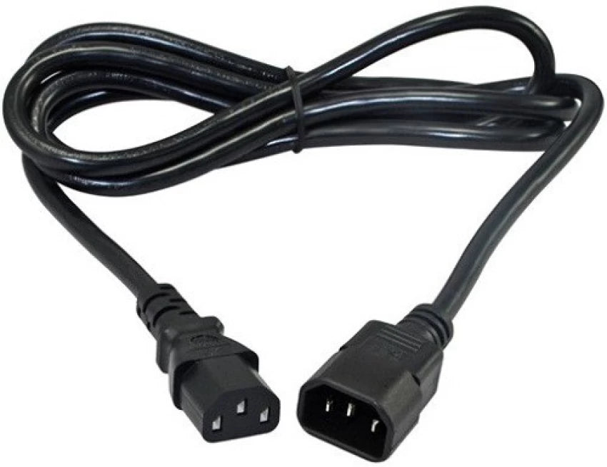 Gadget-Wagon 3 Pin Pure Computer Mains Cord for PC, Speakers, Printers and More Electronics (Black)