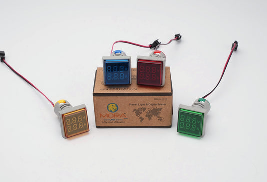 Mora DB Panel Light 23mm with Volt & Ampere display Square size