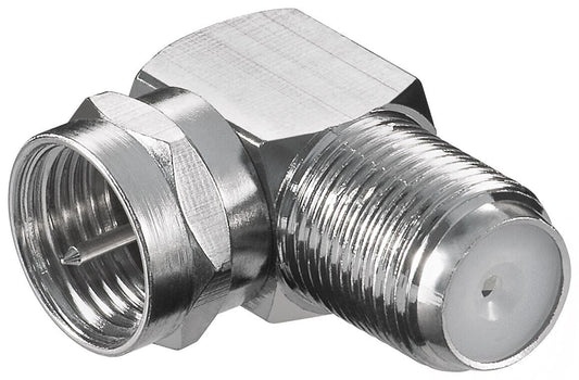 F Plug Coax Aerial Satellite Cable Tv Cable Right Angle F Type Male to F Type Female