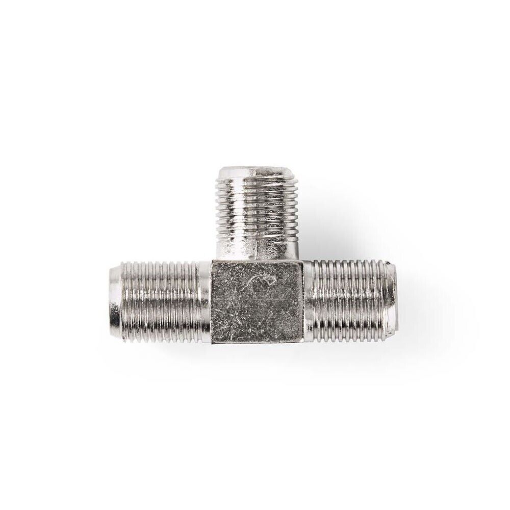 F Plug Female Socket T Splitter Adapter for TV SKY FREESAT Aerial Connector