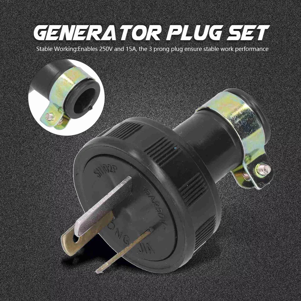 Gasoline Generator Plug Generators Japanese Plugs 3 Prong 250V 15A ABS ...